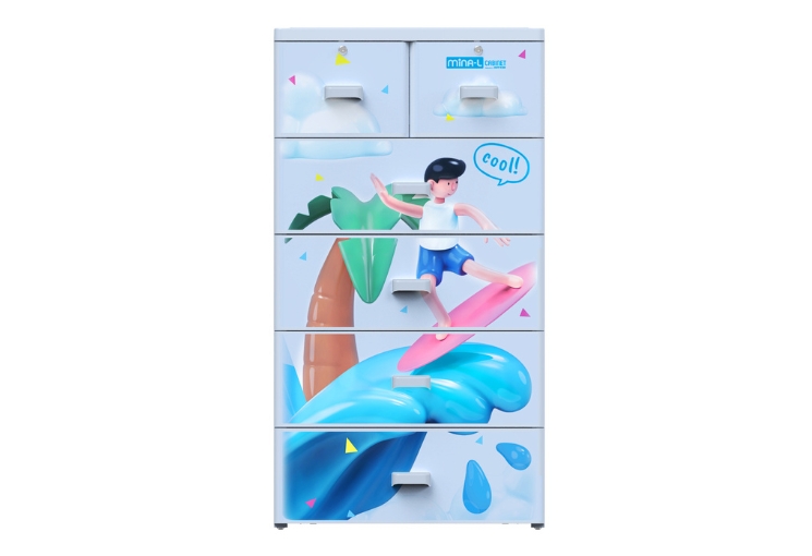 Large MINA Cabinet - 5 drawers - Duy Tan Plastics